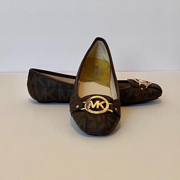 Michael Kors Shoes - Michael Kors Signature Brown Flats